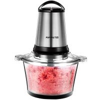 九阳绞肉机 绞馅机家用电动 不锈钢搅拌机多功能料理机碎菜打肉馅机搅肉馅机 银色+双副刀头(力荐)