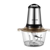 九阳绞肉机料理机小型家用电动多功能搅馅机绞菜碎肉机打肉辅食机 银色玻璃碗[两副刀头]