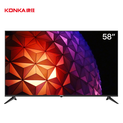 Konka康佳58G3 58英寸4K超高清WIFI智能网络液晶电视机55彩电60 黑色 官方标配