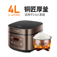 九阳电饭煲锅家用多功能2人3人4人智能迷你5升大容量柴火饭FY808 灰色4L[铜匠厚釜]