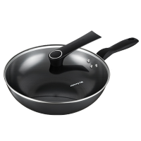 九阳炒锅铁锅无涂层精铁炒菜锅可立盖燃气煤气灶电磁炉通用家用中式不锈煎炒锅 CF32C-CJ232