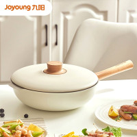 九阳(Joyoung)炒锅不粘锅平底耐污304不锈钢圆底炒菜锅单手掂炒轻钢导磁导热迅速轻便高颜值 CGL2958D
