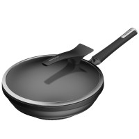 九阳大魔王炒锅晶钻耐磨不粘锅厨师饭店家用铝合金压铸几十万次耐磨不粘电磁炉明火通用可用钢铲钢丝球 线下同款丨爆炒不粘CJ9