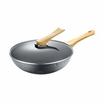 九阳莫桑石炒锅不粘锅平底炒菜锅具家用电磁炉燃气灶适用锅具煎炒锅30cm CLB3053D-B升级款