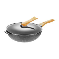 九阳(Joyoung)麦饭石色炒锅不粘锅炒菜锅家用32cm/34cm电磁炉煤气灶适用平底炒锅 CLB3453D
