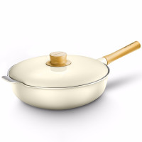 九阳炒锅不粘锅29cm家用304不锈钢平底炒菜锅电磁炉煤气灶专用锅具大容量少油烟 CGL2958D [可用钢铲]