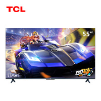 TCL 55V8E 55英寸4K高清声控投屏智能AI全面屏网络液晶平板电视机 蓝色 官方标配