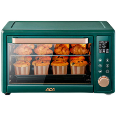 ACA/北美电器 ATO-G40家用烘焙多功能全自动电烤箱烤肉做蛋挞面包 绿色