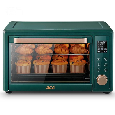 ACA/北美电器 ATO-G40ACA电烤箱家用烘焙大容量30L多功能迷你小型 复古绿-E43