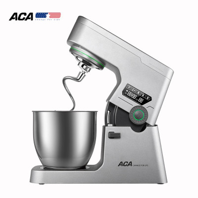 北美电器(ACA)厨师机商用家用电子式触摸屏直流电机不锈钢全自动和面揉面打奶油机打蛋器搅拌机