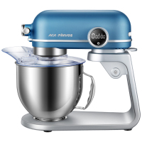 北美电器(ACA)厨师机家用小型全自动揉面机多功能活搅拌打发商用和面机EC800 蓝色