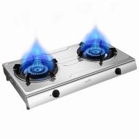 华帝燃气灶双灶家用天然气灶液化气灶台式炉具猛火煤气灶 银色 天然气
