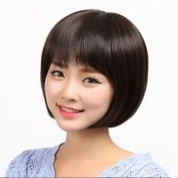 [专营好货]假发女短发波波头bobo中长发真人发丝假发套内扣齐刘海网红圆脸 精选特买