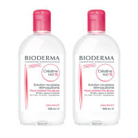 法国贝德玛BIODERMA 舒妍温和保湿卸妆水温和粉水500mlx2瓶 卸妆液 适合中干皮 正品