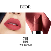 迪奥(Dior)口红女士唇膏3.5g 新款烈焰蓝金720#丝绒豆沙红棕 正品