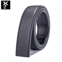 百搭男士真皮无头皮带荔枝纹牛皮腰带条自动扣3.5皮带身