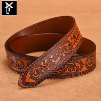 无皮带头真皮男士头层牛皮腰带3.8不带头3.7休闲时尚没头裤带3.6