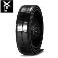 皮带男真皮不带头平滑扣正品年轻人男士腰带无头青年裤带白色窄潮