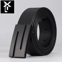 平滑扣皮带男青年韩版商务休闲头层牛皮男士腰带简约时尚潮