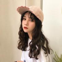 雪千羽 chic日系可爱软妹帽子女韩版荷叶边小清新棒球帽百搭学生帽潮