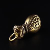 汽车钥匙扣纯铜福袋钥匙挂件男士钥匙挂绳手工编织女钥匙链铜扣 财福袋+小圈