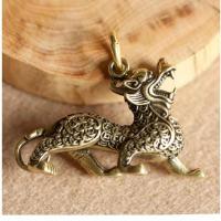 铜钥匙扣纯铜手工麒麟挂件小吊坠复古汽车钥匙链男礼品 新款麒麟