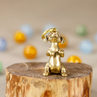 创意手工纯铜十二生肖狗铜复古钥匙扣挂件吊坠礼品 萌狗狗+小圈+大圈