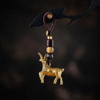 雪千羽 手工纯铜羊汽车钥匙扣挂件文玩小把件男士吊坠 『十二生肖之铜羊』