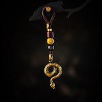 雪千羽 纯铜蛇钥匙扣男挂件汽车饰品手把件吊坠 『十二生肖之铜蛇』