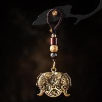 雪千羽 年年有余双鱼铜汽车钥匙扣挂件中国古风手工编织钥匙链挂绳吊坠 『年年有余』