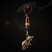 雪千羽 十二生肖牛属相铜汽车钥匙扣挂件复古中国风摩托车钥匙链挂绳男 『生肖牛』
