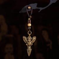 雪千羽 金刚杵吊坠铜汽车钥匙扣挂件法器复古摩托车钥匙链挂绳男潮个性 『金刚杵』