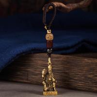 雪千羽 铜汽车钥匙扣挂件复古风手工编织菩提挂绳吊坠摩托车男 『济公』