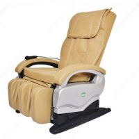 礼品家用按摩椅电动小型老人揉捏按摩器办公简易沙发 卡其色 升级小腿推拿款