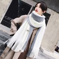 韩版情侣围巾冬季加长粗毛线围巾女百搭加厚秋冬季韩版围脖男学生