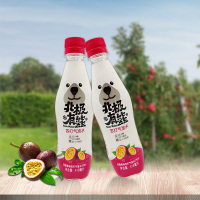 北冰洋汽水新品 北极有熊无糖百香果味苏打气泡水418ml