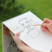 加厚素描本a4手绘画画本大学生初学者8k图画儿童幼儿园空白彩铅本 B5[仙人掌封面]30张纸