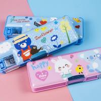 可爱多层铅笔盒卡通文具盒幼儿园小孩男生女孩儿童小学生笔袋笔盒 女款