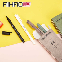 中性笔小清新笔可爱签字黑蓝色水性笔0.35mm碳素笔0.5mm笔芯 4支书写颜色黑色笔(外壳混搭)