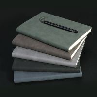 笔记本子a5办公文具记事本复古文艺大学生小清新日记本简约商务会议记录本个性创意手账本子加厚定制 A6-羊巴空白款天蓝