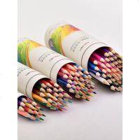 彩色铅笔48色36色油性水溶性彩铅绘画绘图填色铅笔彩色绘图美术用品画画工具 24色(带卷笔刀)油性(---送得力画图