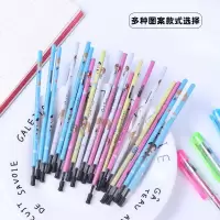 中性笔芯0.38黑色全针管红色学生用考试晶蓝替芯0.5mm笔芯水笔芯 0.38黑色20支笔芯+2支笔 男孩女孩