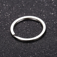 钥匙圈环diy不锈钢配件钥匙扣圈加厚挂件简约男士创意汽车钥匙环 20只 圆线圈【直径2.5.厘米】