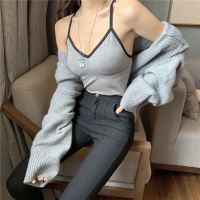 [1-2件装]自带胸垫交叉吊带美背背心无袖V领内穿外搭打底衣