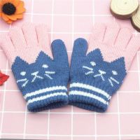 3-10岁冬季儿童保暖手套可爱卡通学生五指手套男女童防寒全指手套