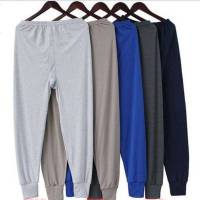 秋裤男士中老年人中腰衬裤弹力棉线裤男大码保暖打底棉毛裤