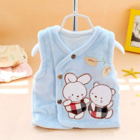 婴儿马甲秋冬儿童外穿幼儿背心珊瑚绒男女宝宝新生儿衣服棉坎肩春