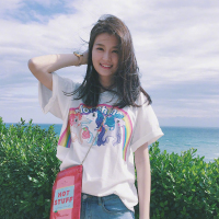 香港直邮 MOSCHINO莫斯奇诺 小马宝莉彩虹圆领短袖T恤男女同款