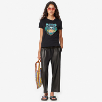 香港直邮 KENZO高田贤三 老虎logo印花圆领短袖纯棉T恤女士