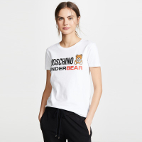 香港直邮 MOSCHINO莫斯奇诺 UNDERWEAR小熊图案棉质圆领短袖T恤女士
